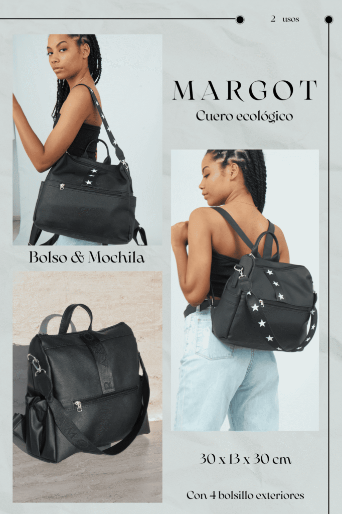 Mochila margot negro - vista secundaria