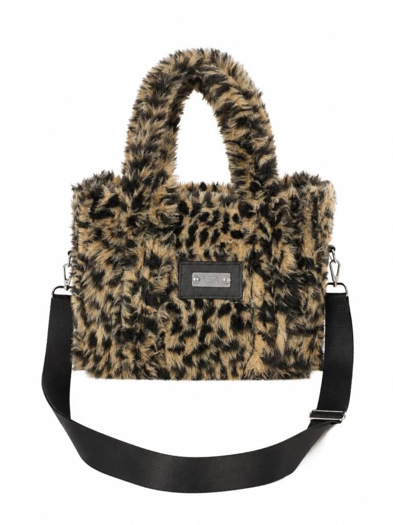 cartera peluche animal print
