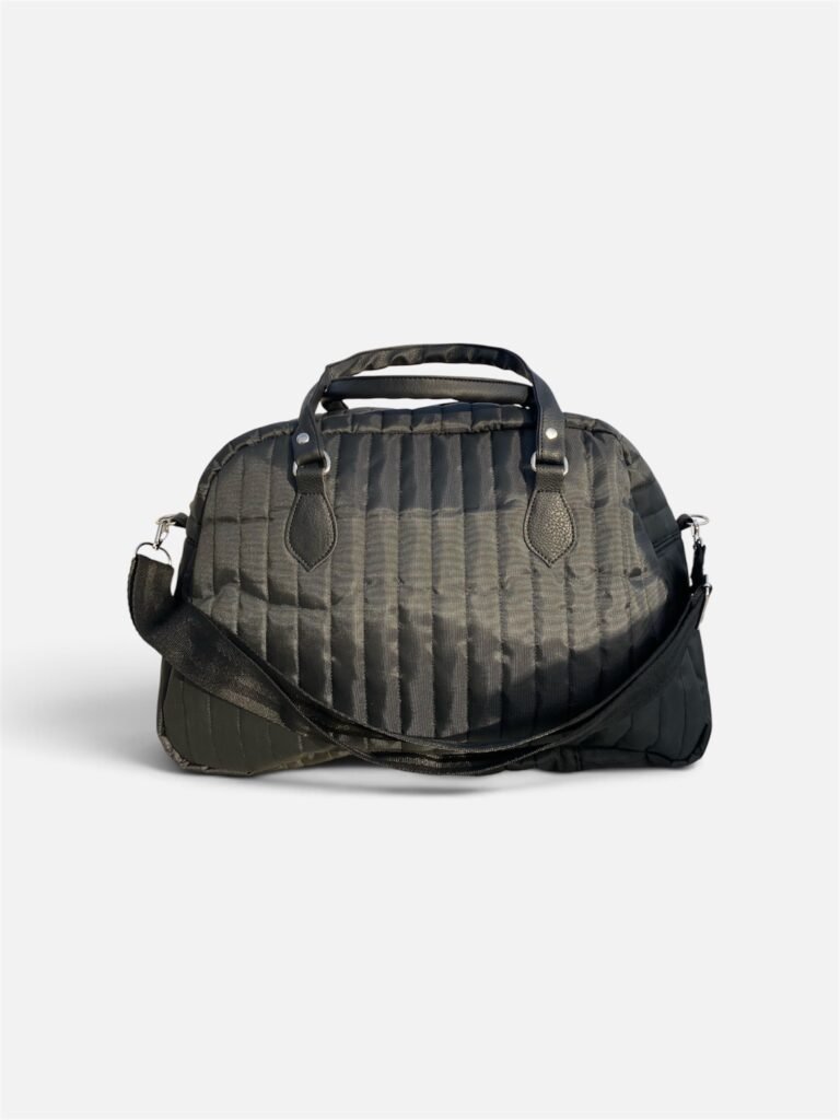 Combo puffer Negro tela de Avion - vista secundaria